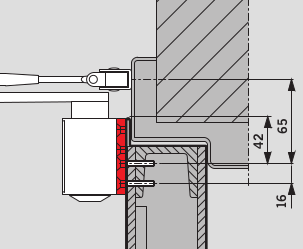 Установка монтажной пластины для TS 73V