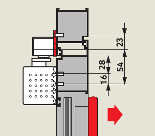 Монтажная пластина 40 мм для G-SR/BG
